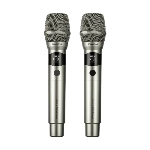 SonicGear WM 3300 UL Dual Professional UHF Wireless Microphone – Platinum