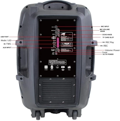 Finnteck 8" Bluetooth Trolley Speaker CH-7208A - Image 2